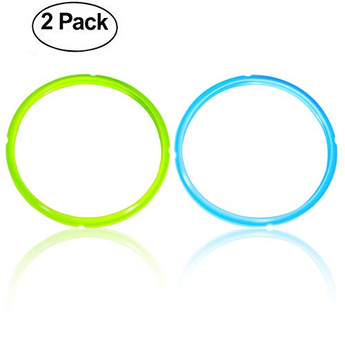 Silicone Sealing Ring - Seal Lasting & BPA-free - Fits IP-DUO60, IP-LUX60, IP-DUO50, IP-LUX50, Smart-60, IP-CSG60 and IP-CSG50 - Pack of 2 Blue & Green - By Super Kitchen - Thumbnail 3