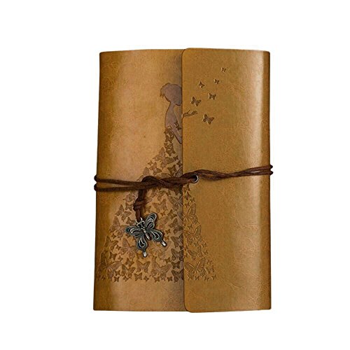 image for Smallrabbit Vintage Notebook Leather Retro Journal Writing Notebook Em