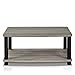 FURINNO Turn-N-Tube No Tools 2-Tier Elevated TV Stand, French Oak Grey/Black primary
