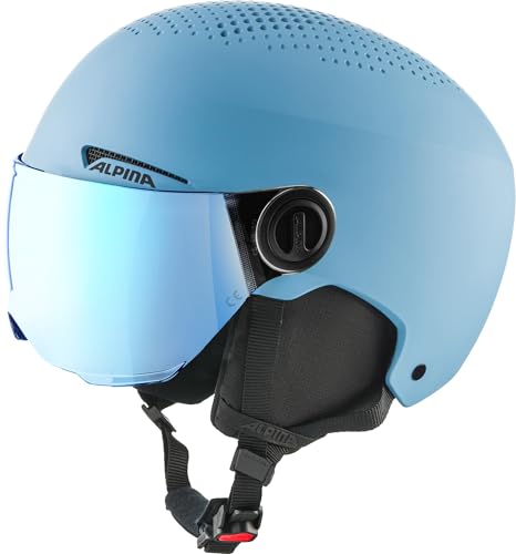 ALPINA ZUPO Visor Q-LITE Kinderskihelm, Smoke-Blue matt, 51-55 cm