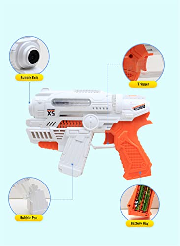 Automatic Submachine Bubble Gun, Bubble Machine with Music and Lights Kids Toy,Leak Proof Bubble Maker for Toddlers Boys Girls Camping Party Backyard Birthday Gifts Kids Indoor Outdoor Summer