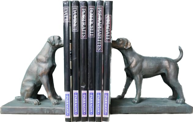 Pair of Resin Dog Bookends | Book Shelf Tidies