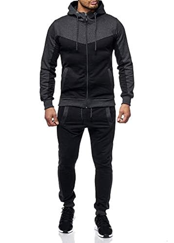 Mens Tracksuit Set Camouflage Hoodie 