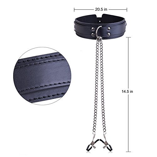 5 Fantasy+Leather+Nipple+Clamps+Bondage