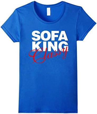 Womens Sofa King Classy Stanced VIP Car Guy T Shirt Tuner XL Royal Blue