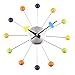 Soledi 14 inch Creative Design Wall Clock with Colorful Wooden Balls Precision Quartz Movement
