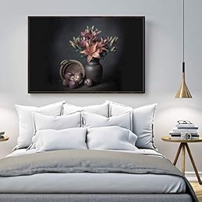 Floating Framed Canvas Wall Art for Living Room, Bedroom Still Life Canvas Prints for Home Decoration Ready to Hang - 16x24 inches