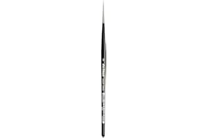 da Vinci Watercolor Series 36 Paint Brush, Round Russian Red Sable with Black Handle, Size 5/0