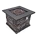 Christopher Knight Home Stone Outdoor Natural Stone Finished Square Fire Pit - 40,000 BTU