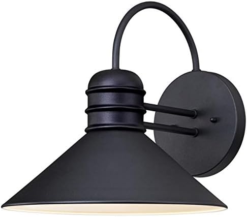 Walter One-Light Dimmable LED Outdoor Wall Fixture, Black - Image 5