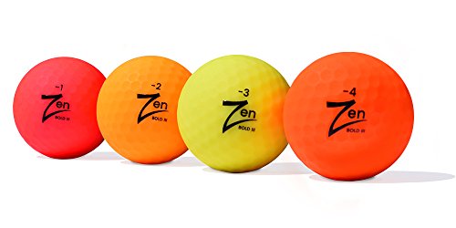 Zen bold 3 piece golf ball, multicolor (one dozen)