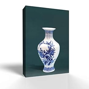 Wall26-Canvas Wall Art-Blue and White Porcelain China Vase-Giclee Painting Wall Bedroom Living House Decoration Home Art - 12x18 inches