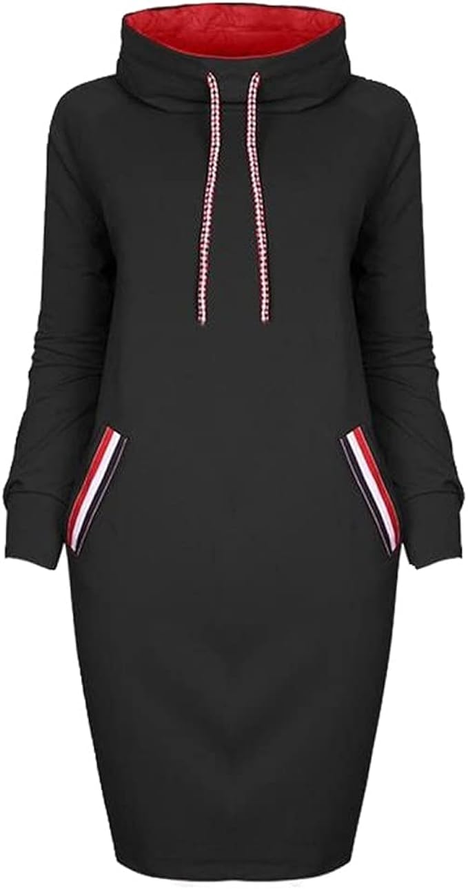 Women Hoodie Dress Winter Spring Women's Pullover Ladies Sweatshirts
