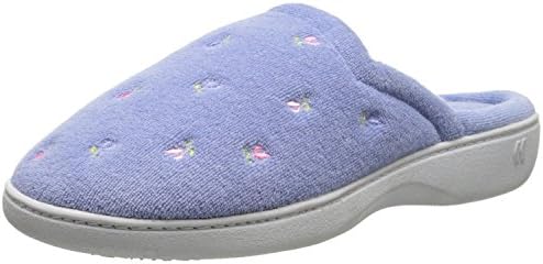 isotoner terry embroidered scalloped clog