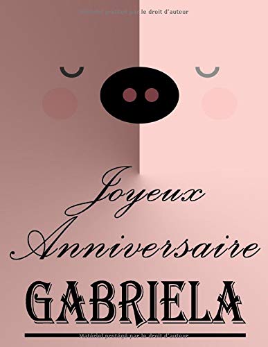 Joyeux Anniversaire Gabriela Cahier De Dessins Carnet De Croquis Personnalise Format Extra Large 550 Pages A Remplir De Croquis Unique Mignon Cadeau D Anniversaire Pour Filles Personnalises