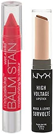 WnW Lip Balm &amp; Free Gift NYX Lipstick: Wet &amp; Wild Mega Slick Lip Balm Stain 159a Coral Of A Story and NYX Cosmetics High Voltage Lipstick, Flawless Makeup