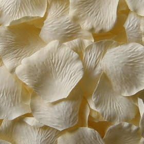 Silk Rose Petals in Ivory - 100 Piece Bag