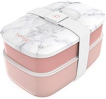 Bentgo All-in-one Stackable Lunch Box Solution-Sleek Modern Bento Box Includes 2 Stackable Containers, Built-in Plastic...