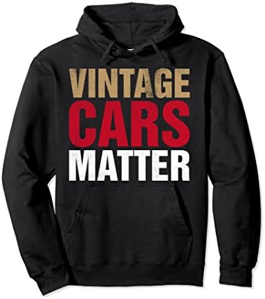 Unisex Vintage Cars Matter Hoodie Small Black