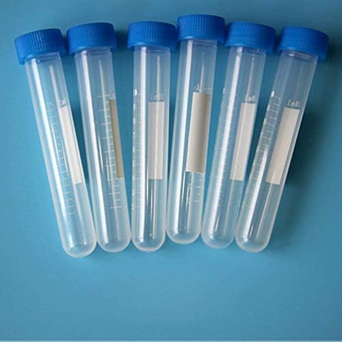PUL FACTORY 10ml Round Bottom Polypropylene Centrifuge Tube, With Screw Cap, Pack of 20