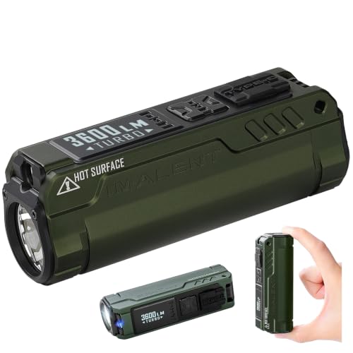 IMALENT BL50 EDC Flashlight with 365nm UV LED, XHP50.3 HI LED, 3600 Lumens, TYPE-C Rechargeable Flashlight, Professional Powerful LED Flashlight for Outdoor, Emergency and Daily Life Use. (Green)