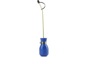 Sbestily Bug Treatment Powder Duster/Large Diatomaceous Earth Bulb Duster/Powder Applicator/Garden Applicator/Bulb with Long Copper Tube for Indoor and Outdoor Insect Treatment Blue