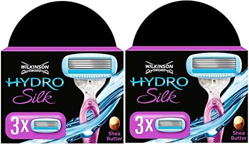 Wilkinson Sword Hydro Silk 2-Pack Blades, 3 Moisturizing Strip, Unisex-Adults, All Skin Types
