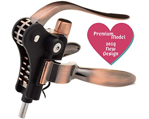Best Wine Bottle Opener Corkscrew Set With Foil Cutter and Extra Screwpull, Unique Gifts For Mom, Women, Men, Her, Him, Anniversary, Birthday, Christmas, Couples
