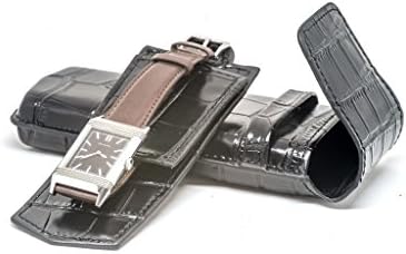 Pochette Black Premium Pu Leather Pull Flip Travelers Watch Pouch Case Cover Pouch – Light weighted - Standard Size