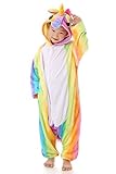 8 Yrs. Yutown Kids Unicorn Costume Animal Onesie Pajamas Children Halloween Gift Rainbow 140