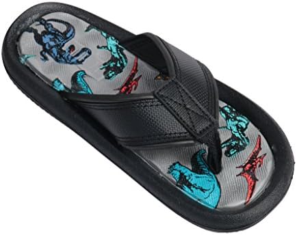 CHAZZI Boys "Picturesque" Beach Thong Flip Flop Sandal DINO 1/2