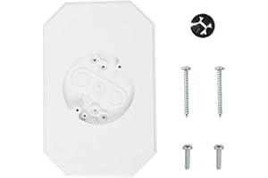 KETTKEL Vinyl Siding Mounting Blocks with Built-in Electrical Box for 1/2 inch Lap Double Siding (White, 1/2 inch Lap)