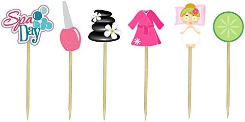 Spa Day Cupcake Toppers