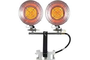 TEMCTRL Propane Tank Heater Attachment, Propane Tank Top Heater, 30,000 BTU Portable Outdoor for Patio, Camping & Garage – with 3 Heat Levels & 90° Adjustable Head