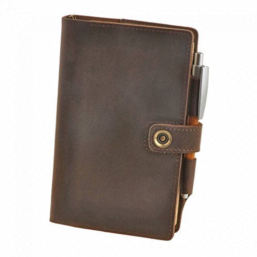 Refillable Leather Journal Writing Notebook, Handmade Leather Bound Notepad, Travel Diary notebook, Perfect Gift, Unlined Paper, Ball Point Pen included