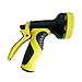 Lifecolor Garden Hose Nozzle, 9-Pattern Flow Control Heavy Duty Spray Nozzle for Patio, Lawn & Garden, Car Wash and Pets Showering