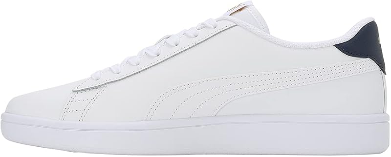 Puma smash v2 l, calçados esportivos adultos unissex, puma white-puma white-peacoat-puma team gold, 40 eu — foto 2 de 7