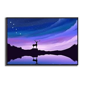 Framed Canvas Wall Art for Living Room, Bedroom Dreamland Theme Canvas Prints for Modern Home Decoration Ready to Hang - 16"x24" inches