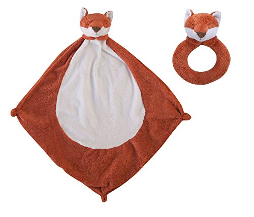 Angel Dear Fox Blankie & Ring Rattle Set.