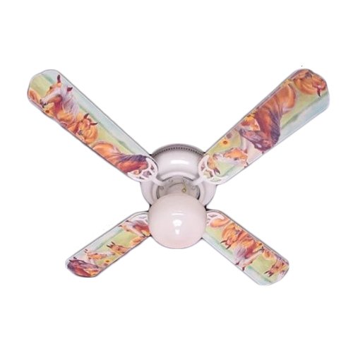 Ceiling Fan Designers Ceiling Fan, Horses Horse Equestrian, 42