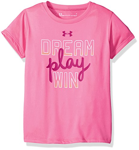 Under Armour Toddler Girls' Dream Play Win Short Sleeve T-Shirt, Pink Punk, 3T