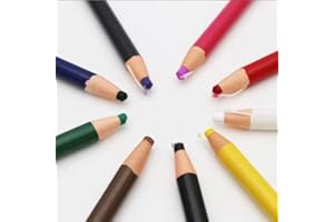 CALSGKSPRAY 9 Pcs Assorted Colors Peel-Off China Marker Grease Wax Pencils for Glass, Garments, Cellophane, Fabric, Wood, Metal, Marking Pencils Art Crayons Paper-Wrapped Painting Pen for Drawing Coloring