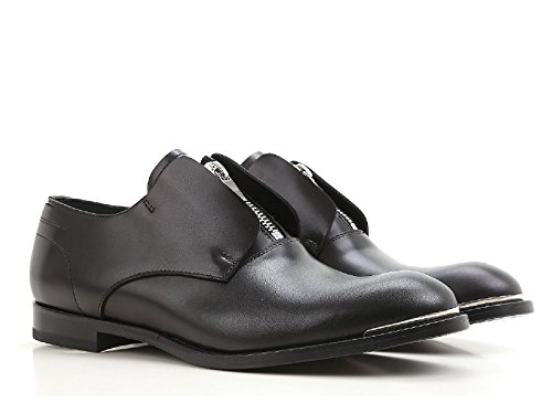 Alexander McQueen Men's Black Calf Leather Loafers Shoes - Size: 7 US