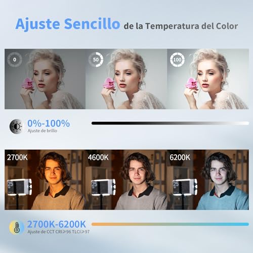 LED Video Light, ZHIYUN CINEPEER CM25 25W LED Camera Light with 2000mAh Battery, Dimmable 2700-6200K with Silicone Diffuser, TLCI 97+ CRI 96+ for Vlogging, TikTok, Photography Portrait