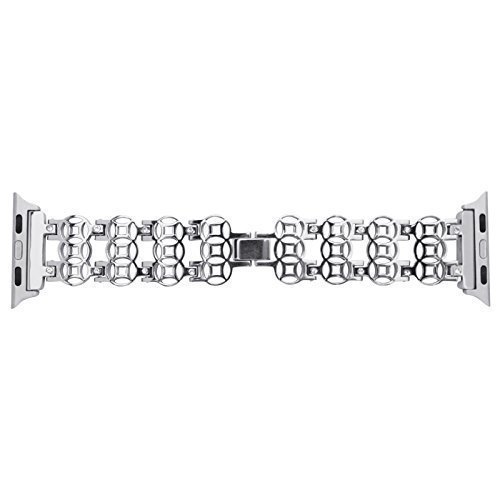 Flower of Life Band for Apple Watch Band 38mm 42mm Stainless Steel Metal Replacement Wristband for Apple Watch Nike+, Series 3, Series 2, Series 1 More Colors Available