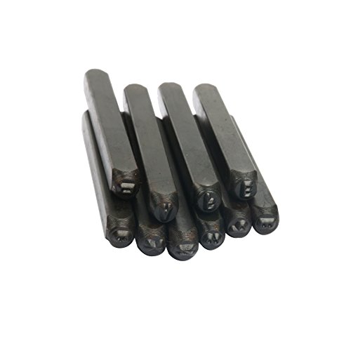 YaeTek 27pc 3/32 (2.5mm) Capital Letter Stamp Punch Set for Jewel Making/Steel Stamp Die Punch/Wood/Leather Jewelry Marking Tool Alphabet Letters A-Z and& Symbol - Thumbnail 3