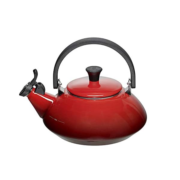 Le Creuset Enamel On Steel Zen Tea Kettle, 1.6 qt., Cerise The Home
