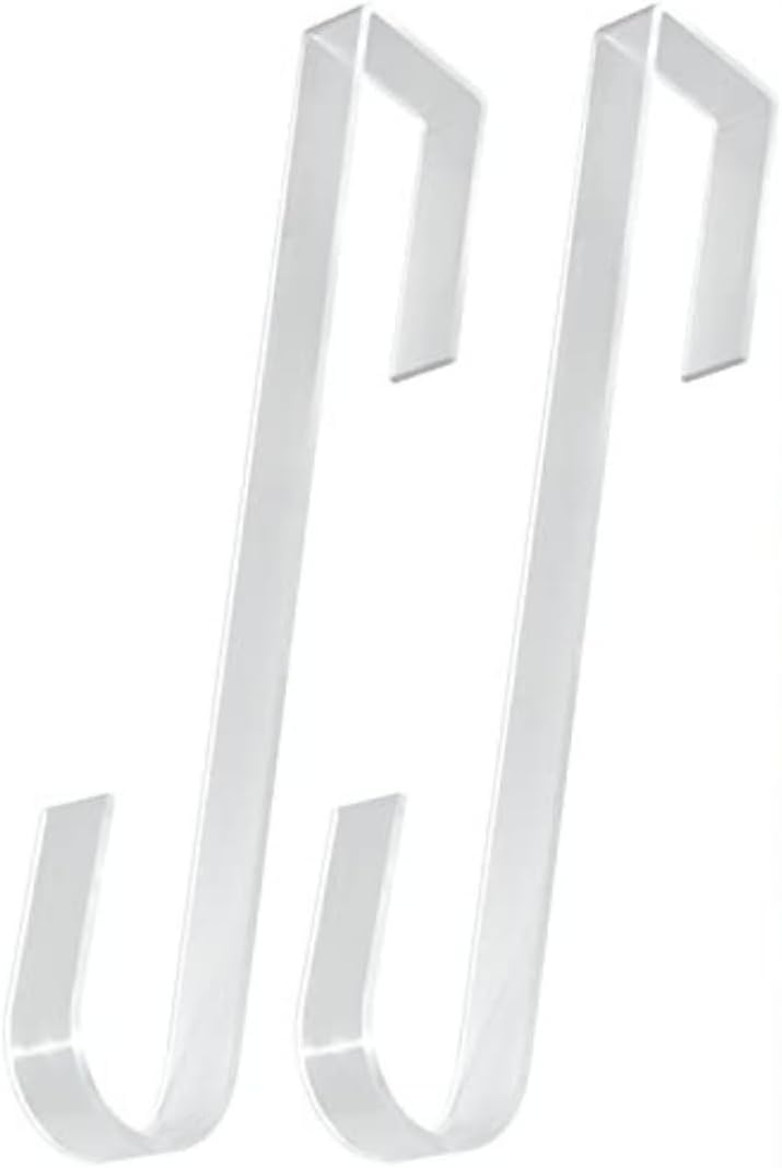 Wreath Hangers - Shop Square Clear Wreath Hangers for Front Door - 12 Inch (2 Pack) Door Wreath Hanger for Front Door Outside - Scratch-Free, Adhesive Free Over The Door Hanger Hook for Front Door Indoor or Outdoor