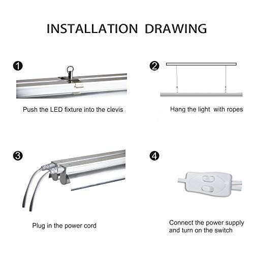 Monios L T5 Led Grow Light 2ft Full Spectrum Sunlight Replacement 30w High Output Integrated Fixture With Rope Hanger For Indoor Plants Hydroponics Seedling Growing Blooming Pricepulse