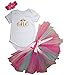 AISHIONY 3PCs Baby Girls' 1st Birthday Tutu Onesie Skirt Dress Headband Outfit,L,Rainbow,12 Months